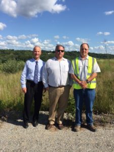 Worcester's John Odell, Bob Fiore and Ed Kochling at the Greenwood Street Landfill in August 2015.